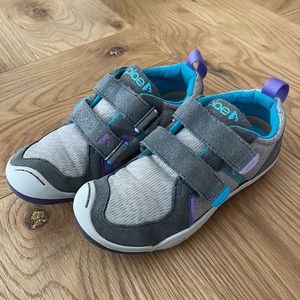 Plae Ty Nylon Gray Teal Purple sneakers